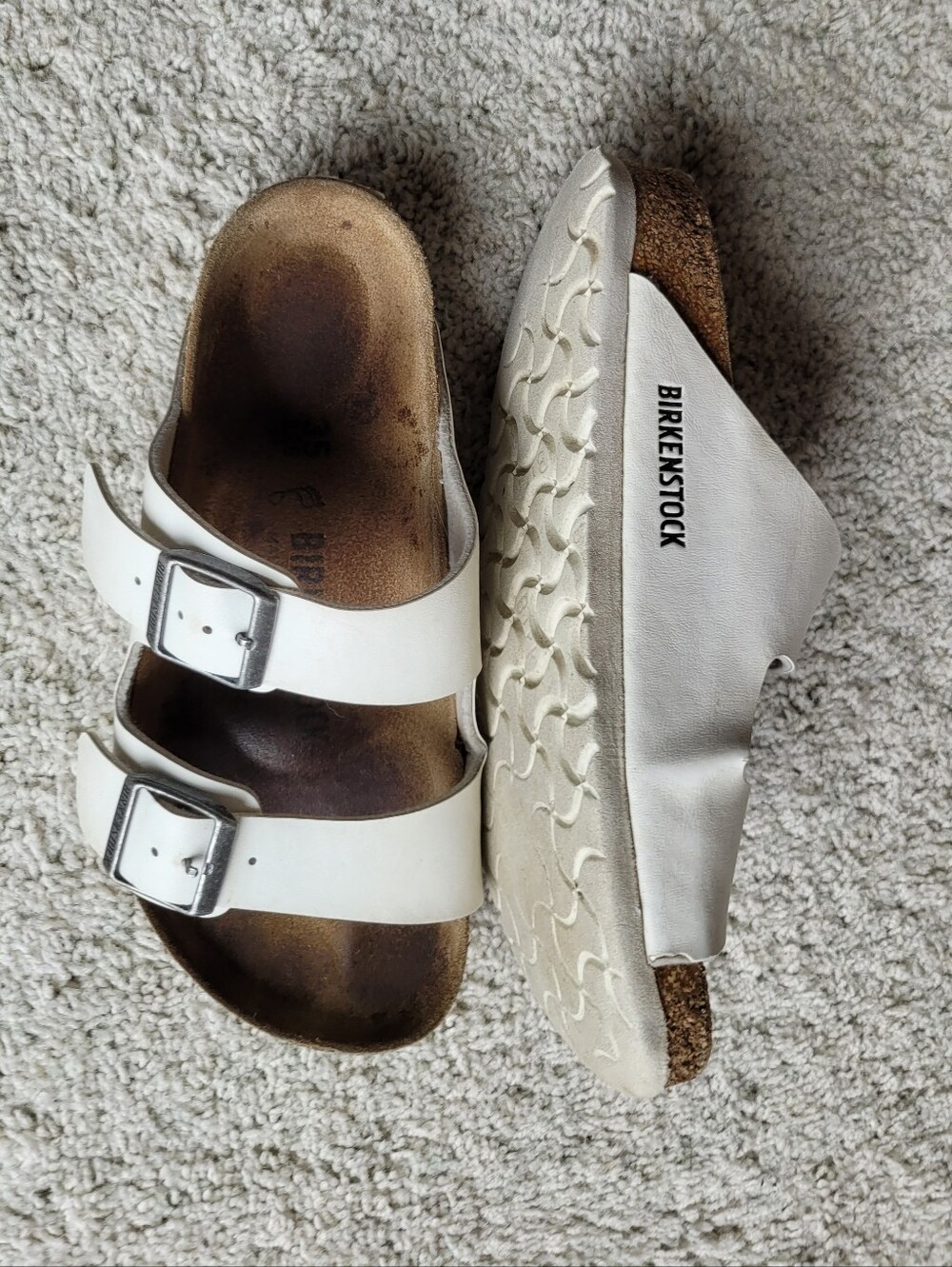 White Birkenstock Size 35 "Good Condition" , No Cracks - Picture 5 of 6